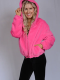 FAUX FUR HOODED JACKET ONE SIZE