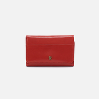 JILL TRIFOLD WALLET - BRICK