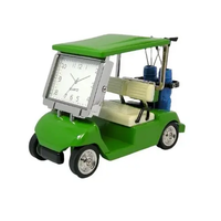 GOLF CART DESK CLOCK - GREEN