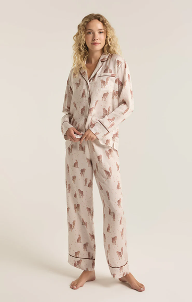 DREAMER CHEETAH SATIN PJ SET