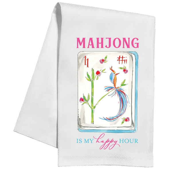 MAHJONG IS MY HAPPY TEA TOWEL