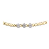 GEMSTONE GOLD JOY PATTERN 3MM BEAD BRACELET - LABORADITE