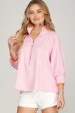 SUNSET STROLL BLOUSE - PINK