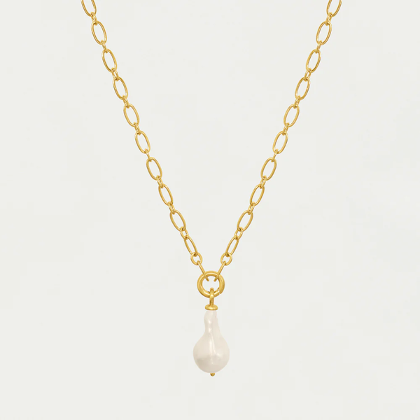 FLORENCE LONG PEARL PENDANT NECKLACE