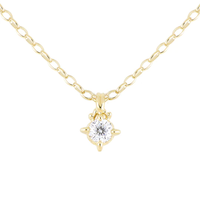 DIAMANTE CZ 3/4 CT NECKLACE GOLD 16 IN