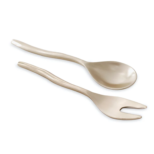 SIERRA MODERN MAIA SALAD SERVERS (GOLD)