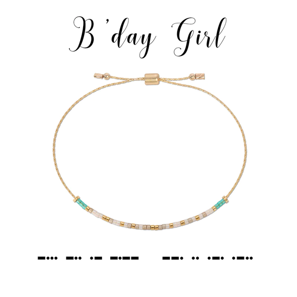 B'DAY GIRL MORSE CODE BRACELET