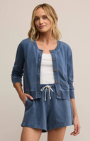 DAILY KNIT DENIM CARDIGAN - VINTAGE INDIGO