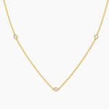 ES GOLD DOT-TO-DOT CHAIN NECKLACE