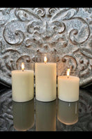 GLASS JAR LED CANDLE CLASSIC TRIO SET/3