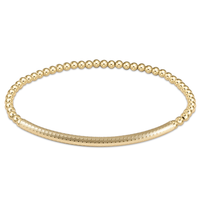 CLASSIC GOLD 3MM BEAD BRACELET - BLISS BAR TEXTURED