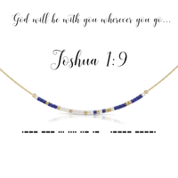 JOSHUA 1:9  MORSE CODE NECKLACE