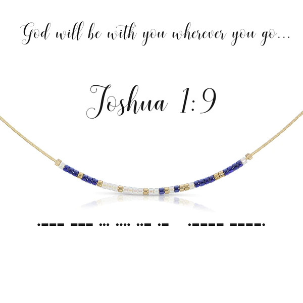 JOSHUA 1:9  MORSE CODE NECKLACE