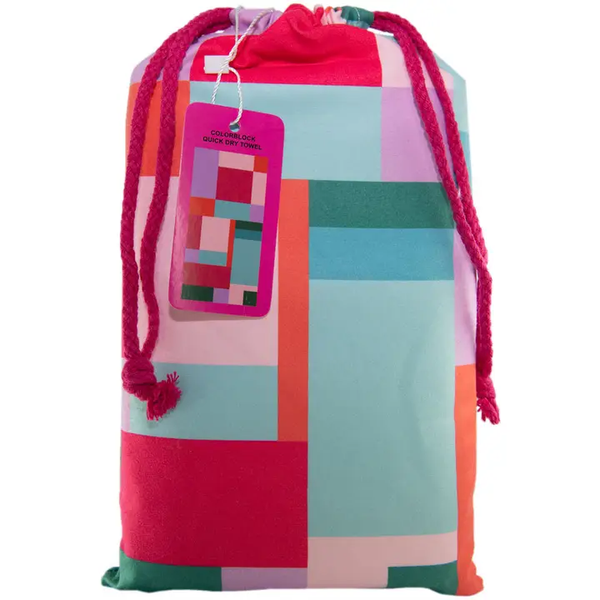 COLOR BLOCK QUICK DRY TOWEL