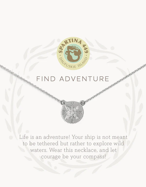 SLV ADVENTURE/COMPASS 18" NECKLACE