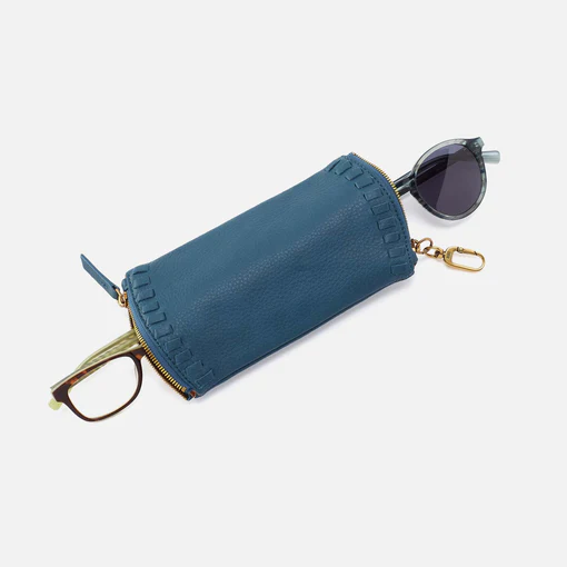 SPARK DOUBLE EYEGLASS CASE - PEACOCK FEATHER