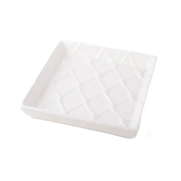 WHITE TEXTURED BEVERAGE NAPKIN TRAY