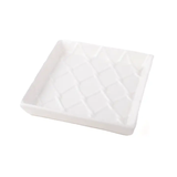 WHITE TEXTURED BEVERAGE NAPKIN TRAY