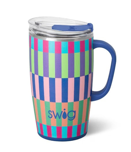 TRAVEL MUG 18 OZ - BRITE STRIPE