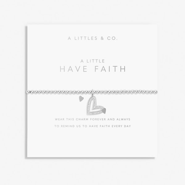 A LITTLE HAVE FAITH SILVER BRACELET