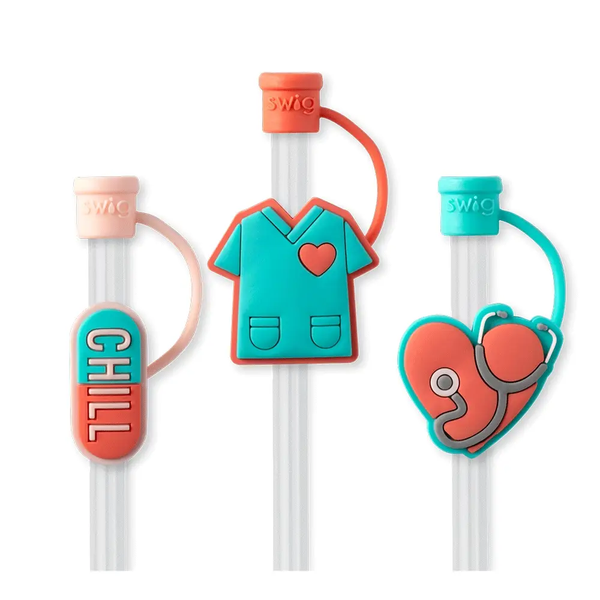 SCRUB LIFE  STRAW & TOPPER SET