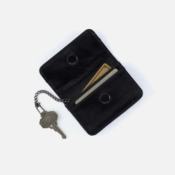 JILL FLAP CARD CASE - BLACK