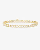 BARONESS TENNIS BRACELET - GOLD/WHITE