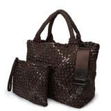 LONDON HANDWOVEN LARGE TOTE - ESPRESSO & BRONZE