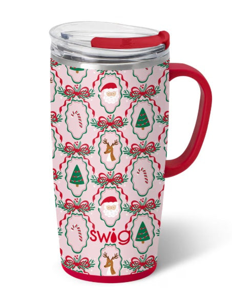 TRAVEL MUG 18 OZ - CHRISTMAS CAMEOS