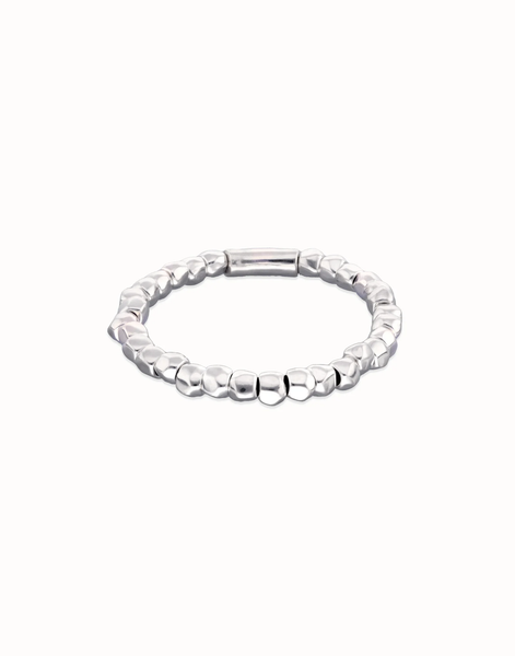 SER IMPARABLE STRETCH BEAD BRACELET - LARGE SILVER