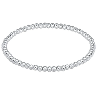 EXTENDS - CLASSIC STERLING 3MM BEAD BRACELET