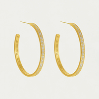 PETITE PAVE MIDI HOOPS