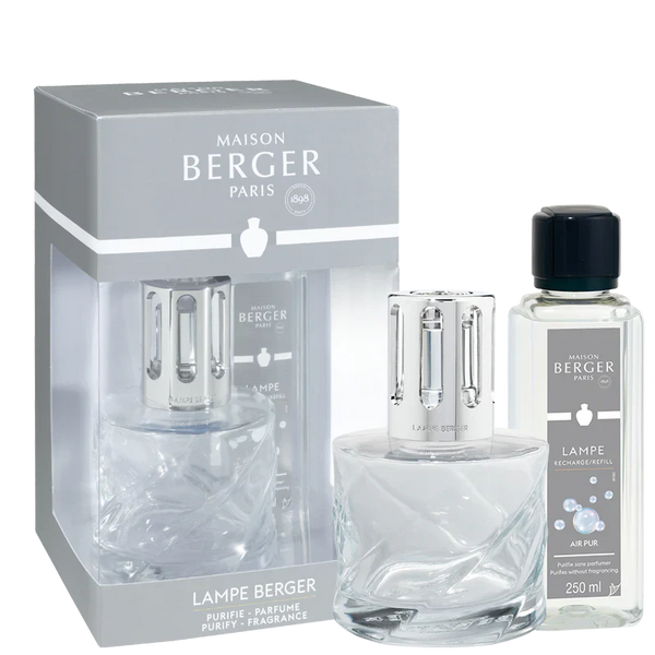 LAMPE BERGER SPIRAL CLEAR GIFT SET - AIR PUR