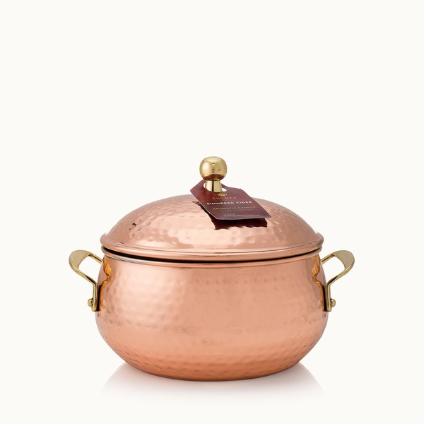 SIMMERED CIDER COPPER POT 3 WICK CANDLE