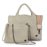 LONDON HANDWOVEN LARGE TOTE - BONE