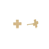 SIGNATURE CROSS GOLD STUD