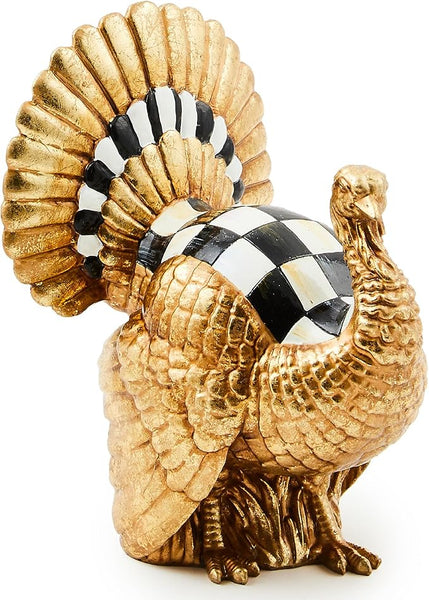 COURTLY CHECK MINI GOLD TURKEY FIGURINE