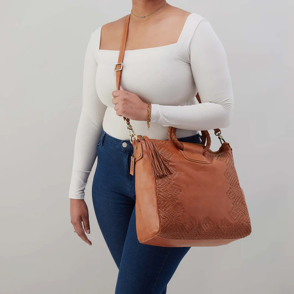 SHELIA LARGE SATCHEL - HARVEST WHEAT